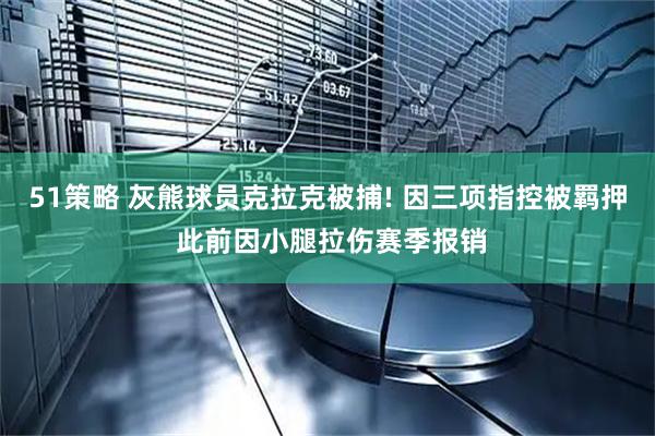 51策略 灰熊球员克拉克被捕! 因三项指控被羁押 此前因小腿拉伤赛季报销